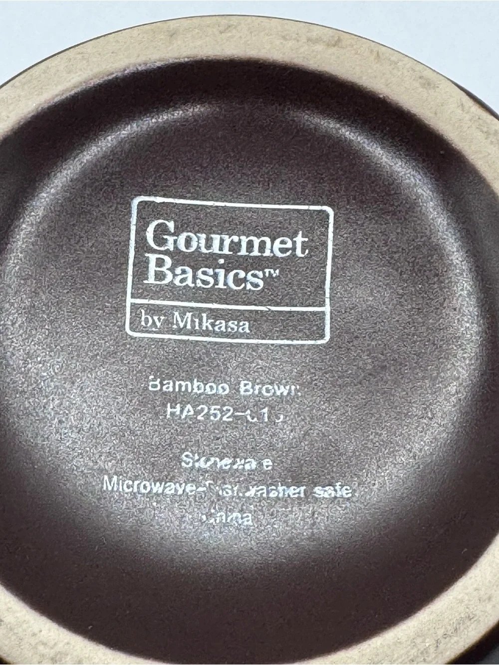 MIKASA Gourmet Basics Bamboo Brown Stoneware Coffee/Tea Mug